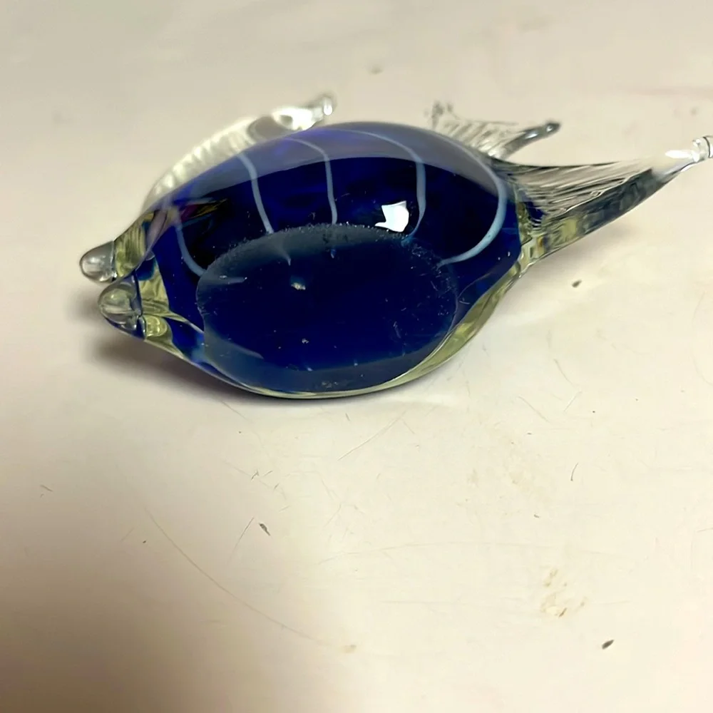 Blue Cobalt Fish Paperweight - Picture 11 of 13